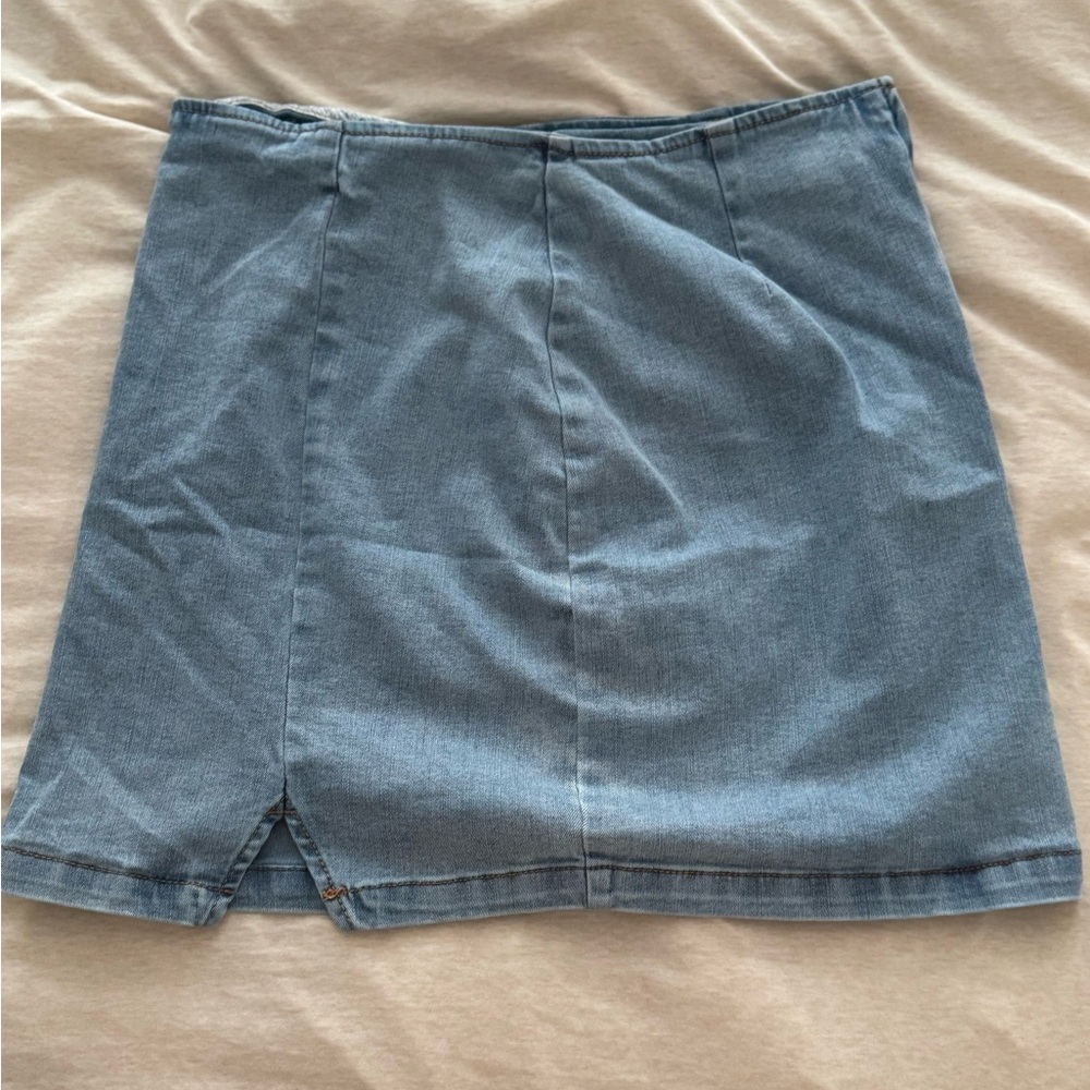 Classic Blue Denim Skirt